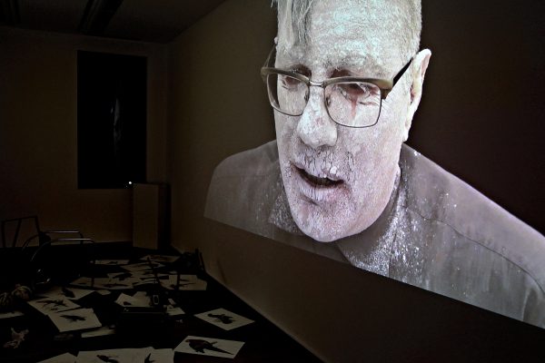 22 What! Art though like the Adder waxen and deaf_ Rafael Perez Hernando Gallery Madrid Video Instalaltion in two channels